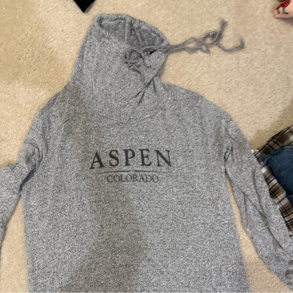 Aspen Colorado Gray Hoodie Shirt